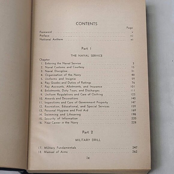 Bluejackets Manual US Naval Institute 14th Ed 1950 Illustrated HC Navy Clemens - Picture 11 of 16